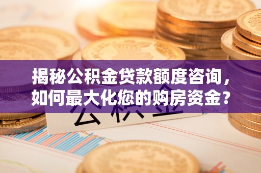 蠡县揭秘公积金贷款额度咨询，如何最大化您的购房资金？